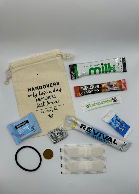 Hangover Kit, Self Care Kit, Recovery Kit, Party Favour for Hen Stag corporate or birthdays