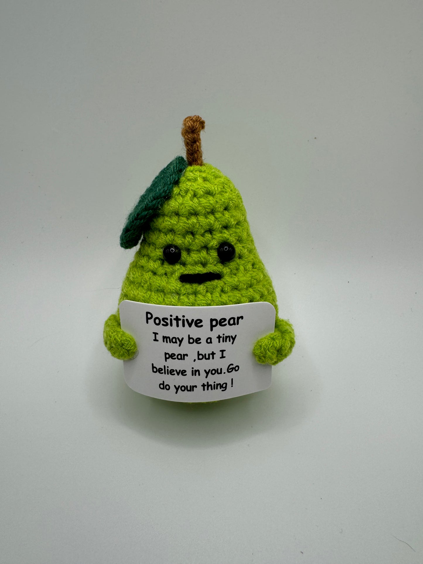 Handmade crochet Positive Emotional Support Pear