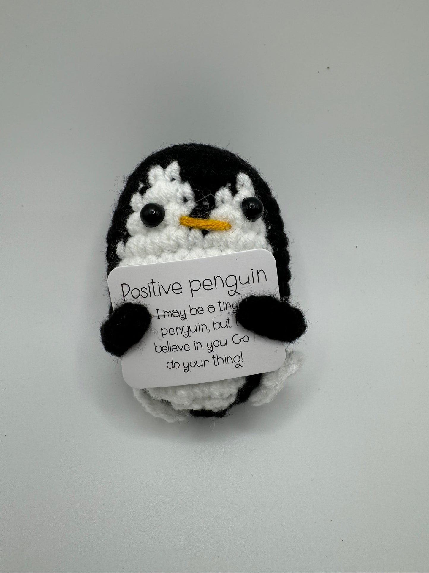 Handmade Cute CrochetPositive Emotional Support Penguine